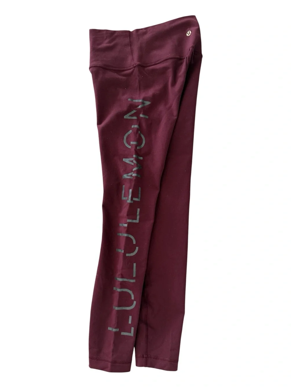 Lululemon Burgundy High-Rise Logo Leggings Size 4